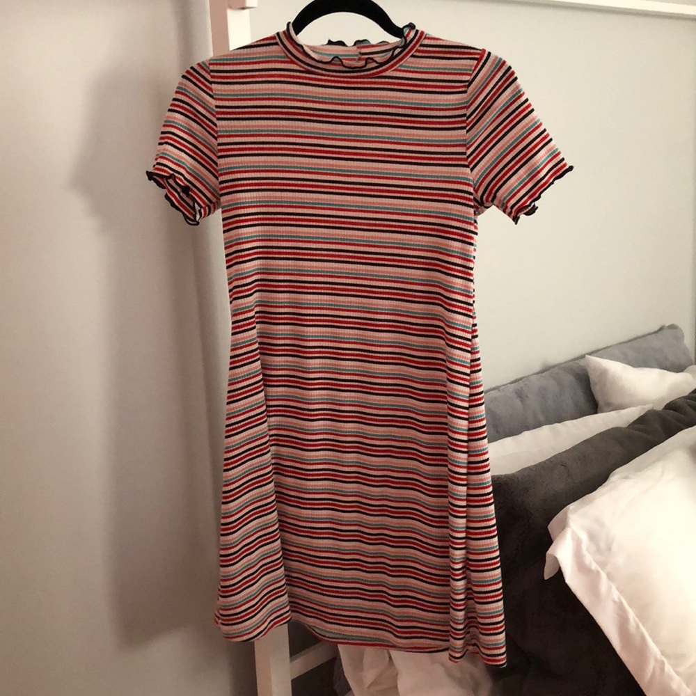 striped bodycon dress